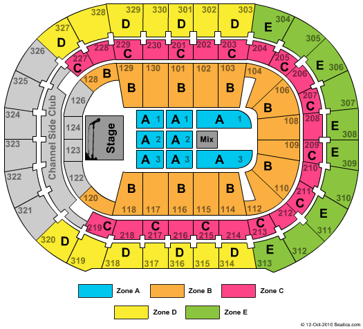 Amalie Arena End Stage Zone Seating Chart